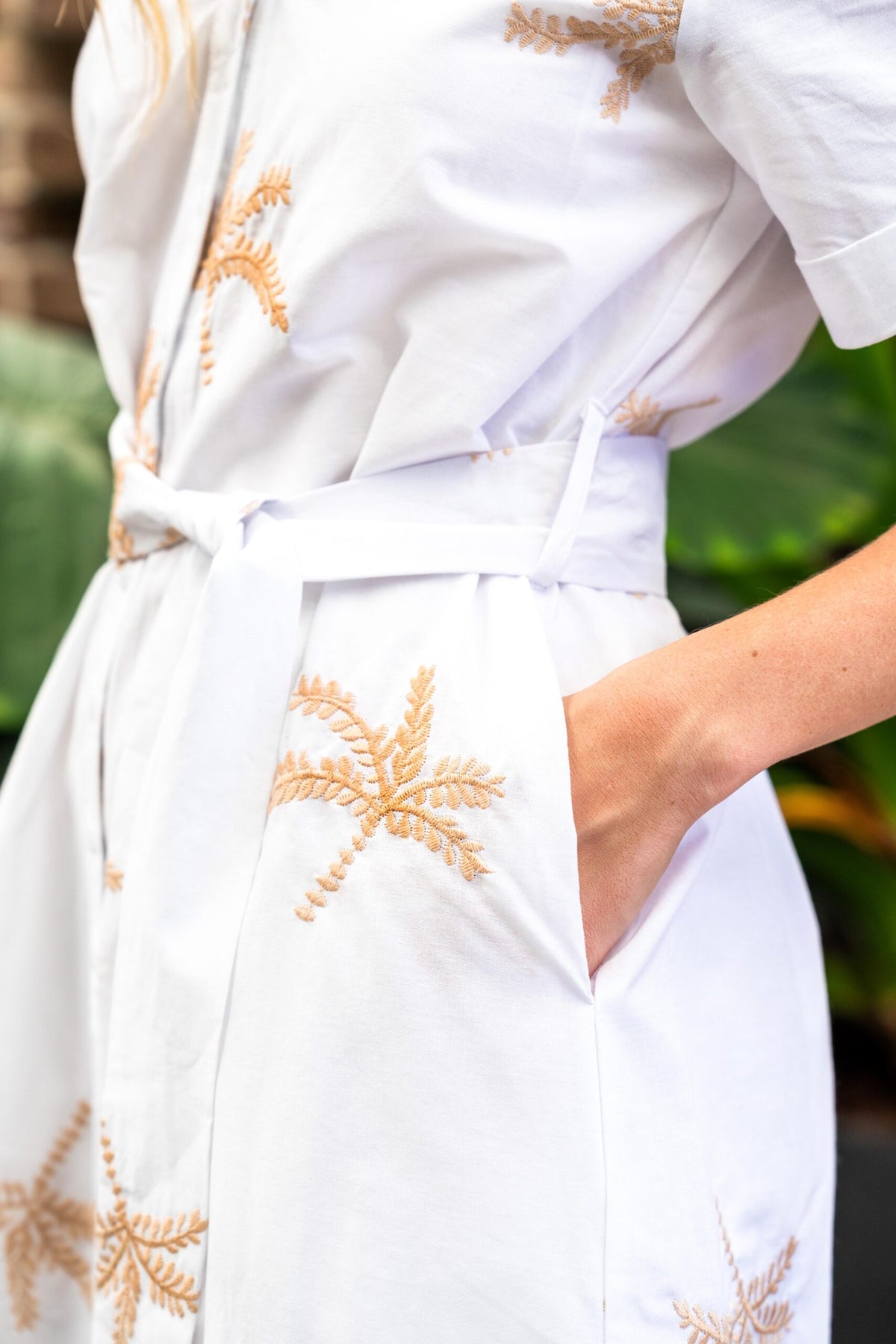BOHO AUSTRALIA White Palm Tree Dress