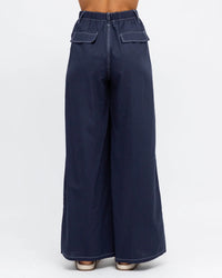 CONTRAST STITCH STRAIGHT LEG PANTS