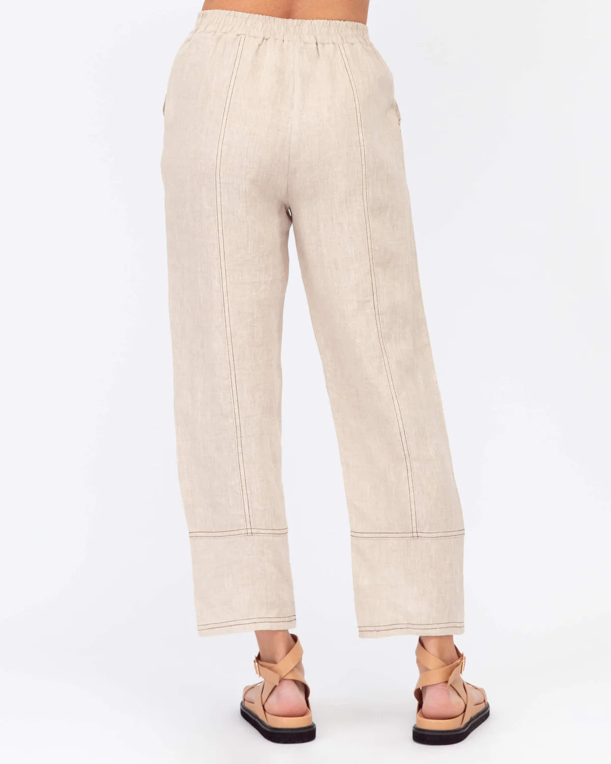 Linen Stitch Pants Beige