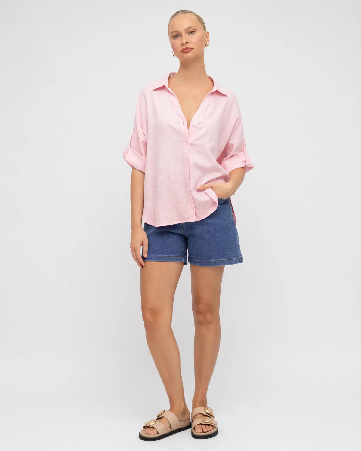 Label of Love RELAXED FIT SHIRT PINK