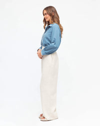 Textured Ecru Pants