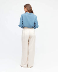 Textured Ecru Pants