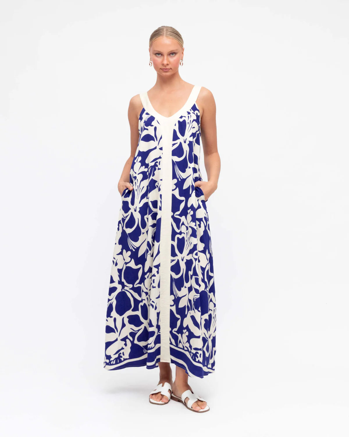 Label of Love WIDTH STRAP MAXI DRESS BLUE