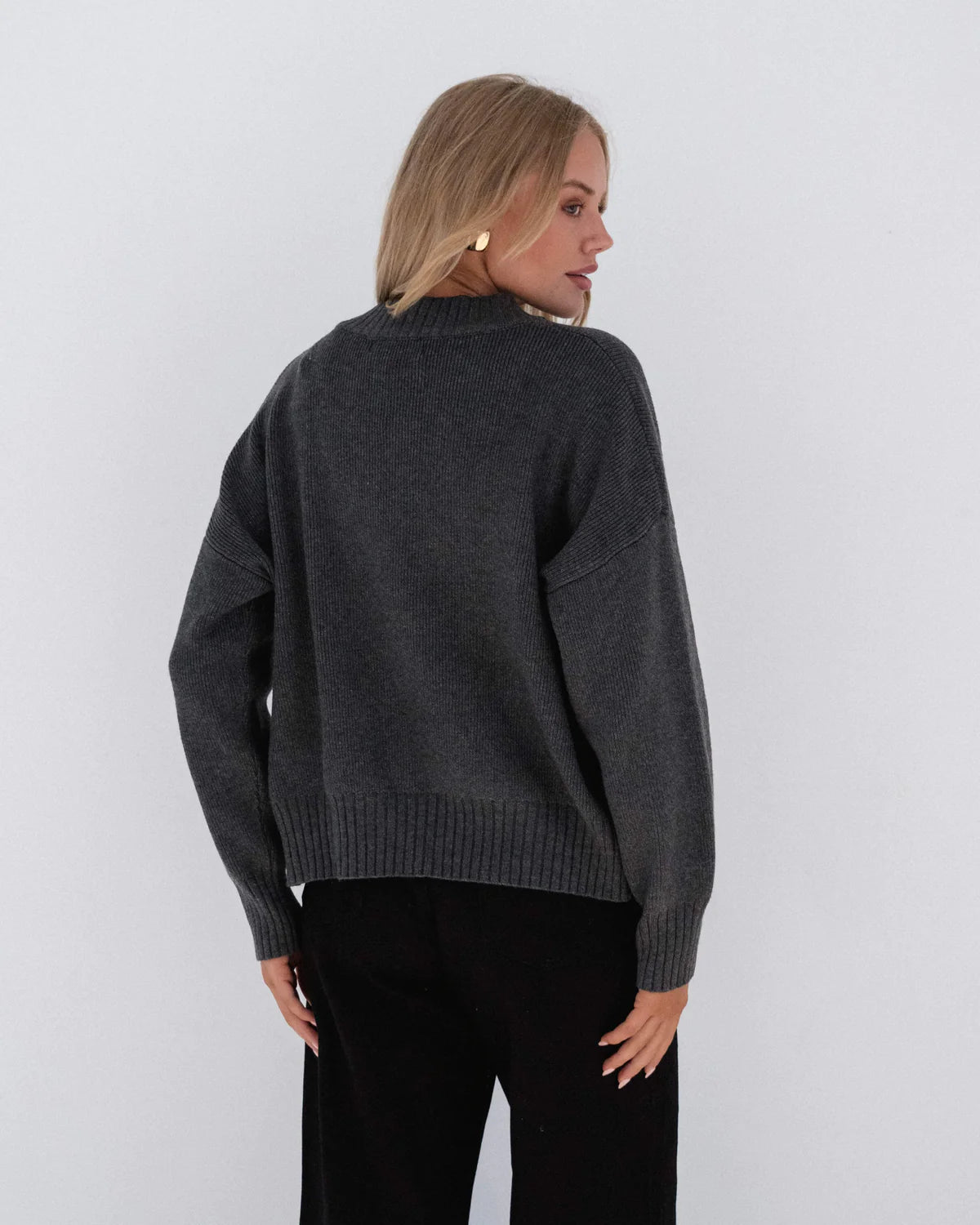 Paper Heart  ZIPPER CARDIGAN GREY