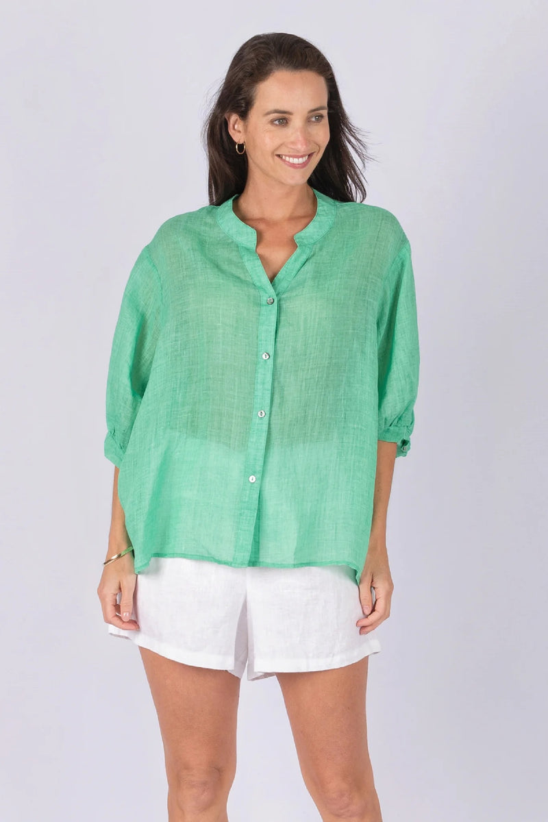 Sheer Blouse Spring Green