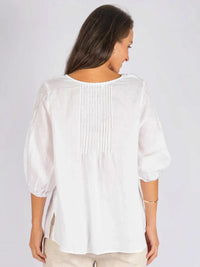 Worthier Tully White Linen Top