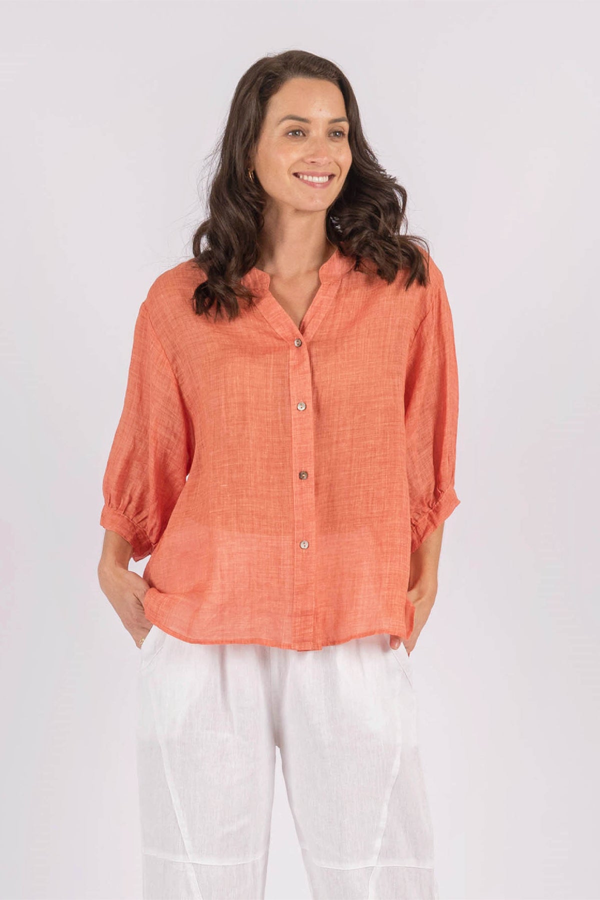 Worthier Sheer Top Orange