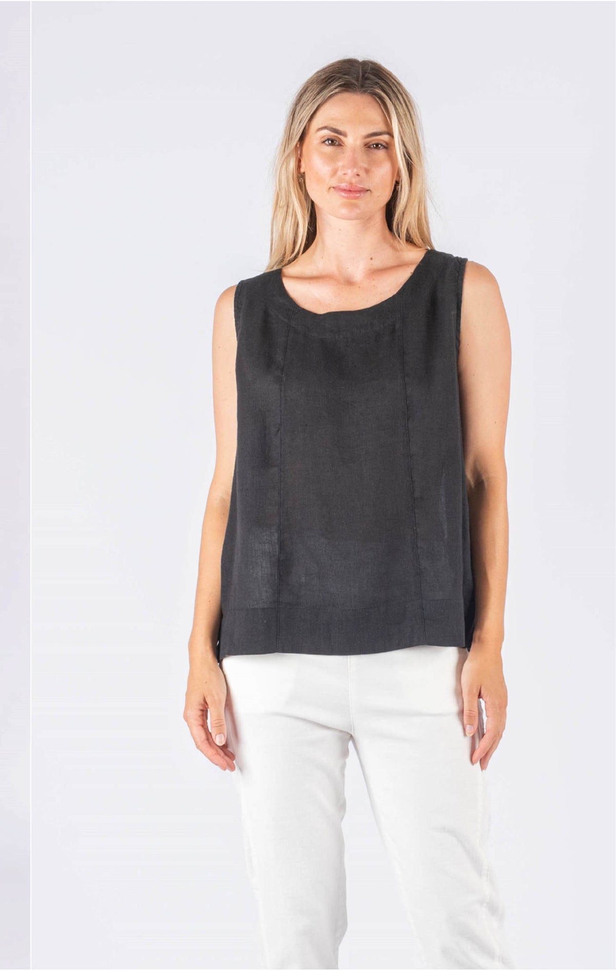 Worthier Black Singlet Top